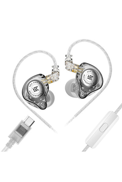 Choice سماعات أذن ديناميكية داخلية من نوع Type-C مزودة بميكروفون واضح KZ EDX ...