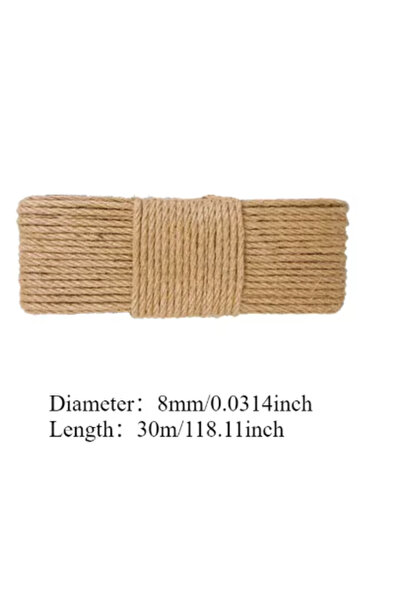 Choice حبل سيزال يمكنك صنعه بنفسك، من 8 مم إلى 30 م، لأشجار القطط، وأعمدة الخ...