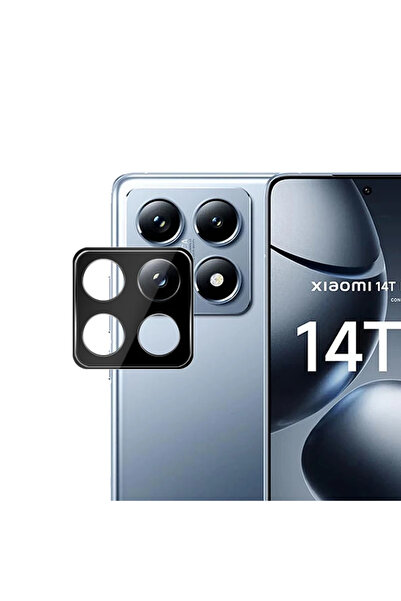 Choice واقي عدسة زجاجي مقوى لهاتف شاومي 14T برو (أسود - قطعة واحدة)