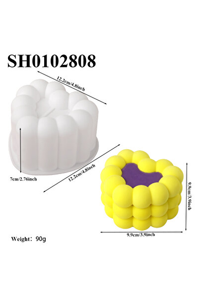 Choice قالب سيليكون على شكل قلب، أسطواني، مربع، ذو ملمس مميز، مناسب لعمل كيكة...