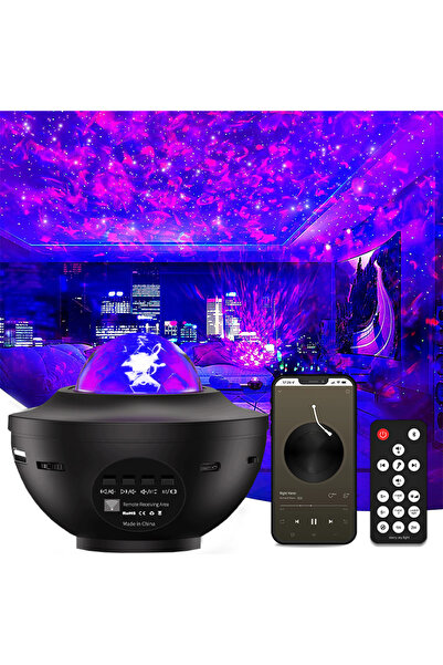 Choice LED ambient light black LED Starry Projector Remote Control Night Ligh...
