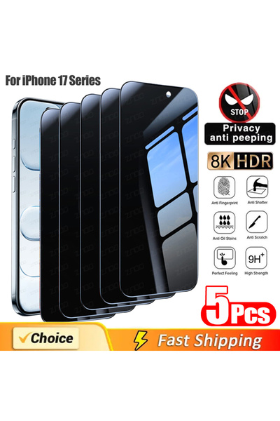 Choice40 واقي شاشة زجاجي مقوى مضاد للتجسس لهاتف iPhone 17 Pro Max و 17 Air، م...