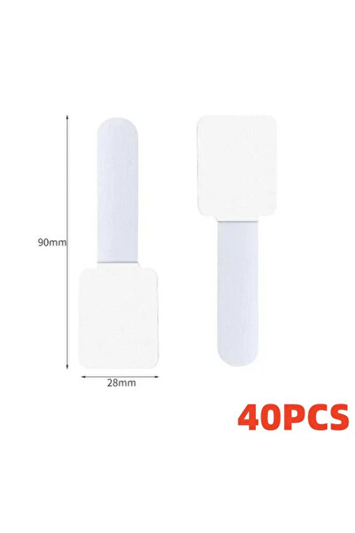 Choice 40 قطعة من أربطة الكابلات البيضاء القابلة لإعادة الاستخدام، لتنظيم الأ...