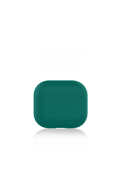 Choice جراب سماعات أذن ناعم من السيليكون السائل بلون أخضر داكن مائل للسواد، م...