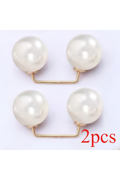Choice1 White-2pcs 2pcs Pearl Jeans Ankle Clip, Chest Anti Light Needle, Anti...