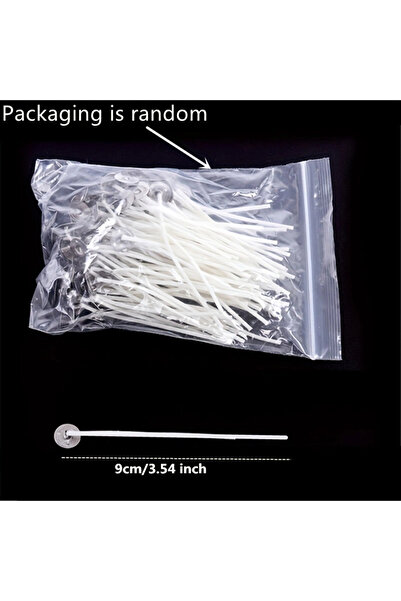 Choice 100 قطعة من فتائل الشموع عديمة الدخان، 9 سم - فتائل كبيرة لصنع شموع شم...