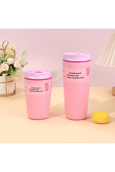 Choice كوب قهوة وردي فاتح سعة 20 أونصة، مصنوع من الفولاذ المقاوم للصدأ، ترمس ...