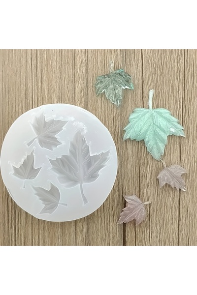 Choice قالب سيليكون أبيض على شكل ورقة قيقب، قالب سيليكون للشموع والعلاج العطر...