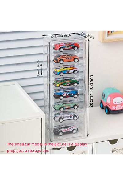 Choice رف عرض نماذج ماتشبوكس ذو 8 أقسام، شفاف قابل للفصل، مصنوع من سبيكة معدن...