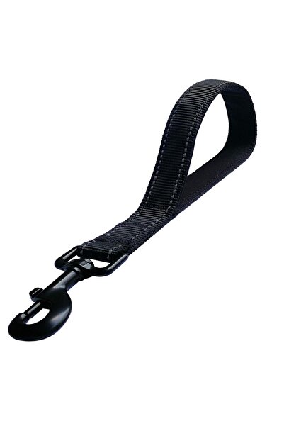 Choice black 12" Heavy-Duty Reflective Nylon Dog Leash with Comfortable Padded Handle - Ideal for Training