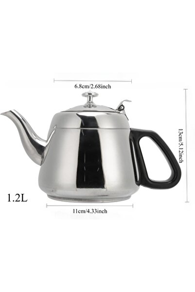 Choice1 1.2L 1.2L/1.5L Stainless Steel Teapot Coffee Pot Practical Modern Des...