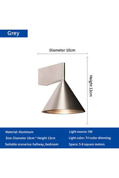 Choice Warm nickel color LED Aluminum Wall Lamp Warm White Waterproof Outdoor...
