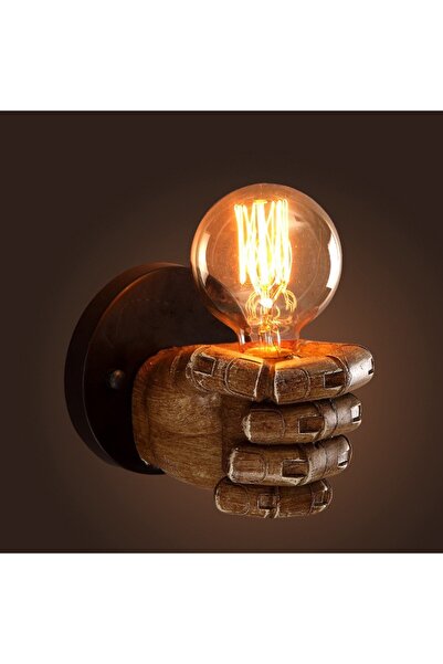 Choice مصباح حائط راتنجي بتصميم نورديك ريترو، على شكل يد يسرى أو قبضة يد يمنى، يُستخدم كإضاءة ديكور منزلي.