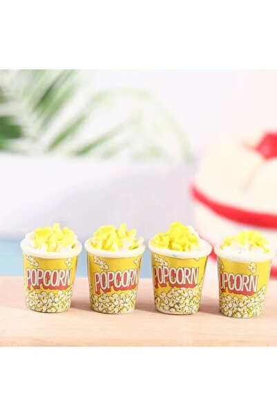 Choice1 Yellow 4PCS Miniature Dollhouse Popcorn Pretend Play Doll House Simul...