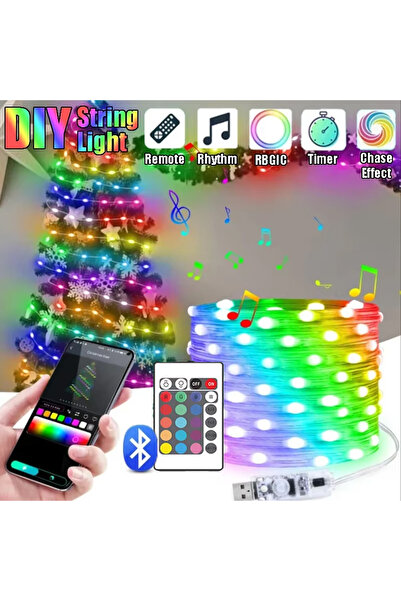 Choice سلسلة أضواء خرافية WS2812B بطول 20 مترًا و200 مصباح LED، تعمل بمنفذ US...