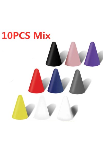 Choice ١٠ قطع من رؤوس أقلام سيليكون بديلة بألوان متنوعة، ٥٠/١٠ قطع، رؤوس أقلا...