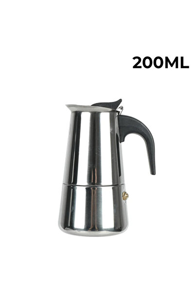 Choice ماكينة قهوة موكا فاخرة من الفولاذ المقاوم للصدأ سعة 200 مل، تكفي لتحضي...