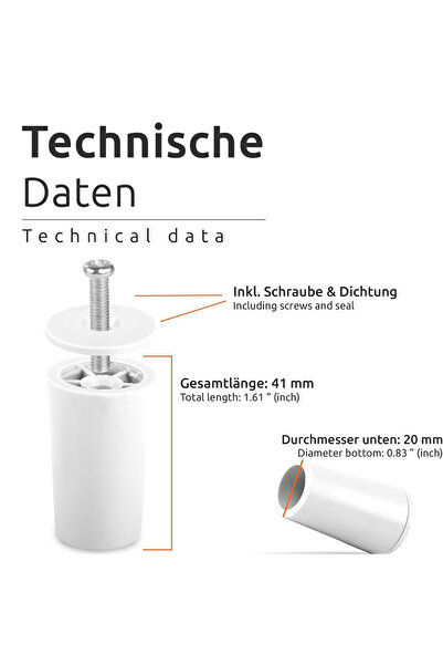 JETTING 8 قطع 【ZYAA-1】 8 قطع من سدادات الستائر البلاستيكية البيضاء، ناعمة وصغ...