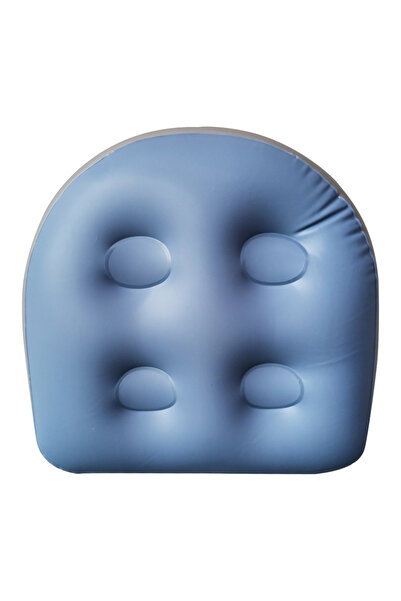 Alloet وسادة مقعد سبا زرقاء قابلة للنفخ لحمامات السباحة، وسادة مزدوجة الاستخد...