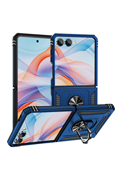 Choice1 Galaxy Z Flip7 Blue Shkproof Hard Shell Support Car Ring Magnetic Pho...