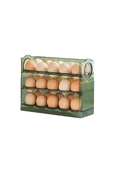Choice صندوق تخزين بيض أخضر بـ 30/12 خانة، منظم بيض دوار للثلاجة، حاويات طعام...
