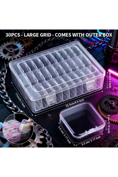 Choice M 1 box with 30 grids Affordable Multifunctional Storage Box Universal Covered Box for Jewelry Beads