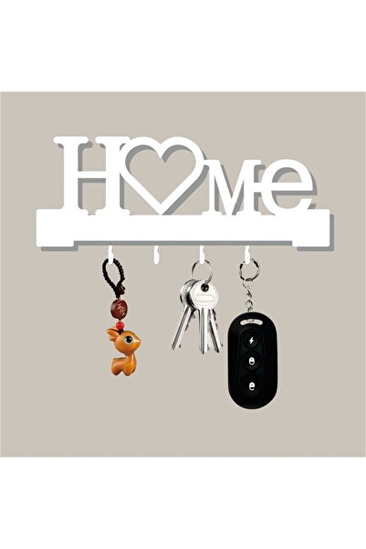 Choice WHITE 1pc Heart Shaped Keychain Wall Mounted Entrance Organization Rac...