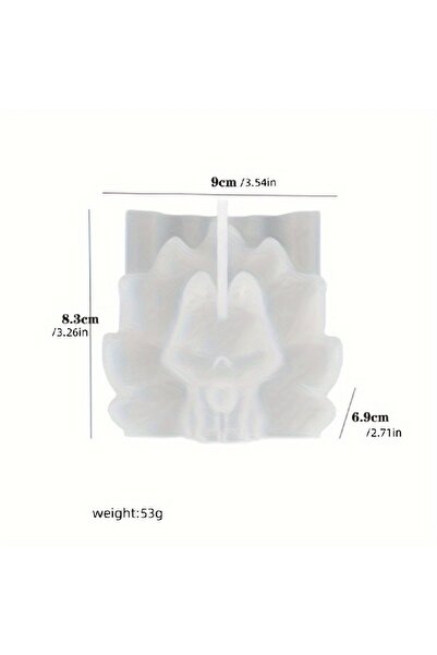 Choice قالب سيليكون ثلاثي الأبعاد على شكل ثعلب ذي تسعة ذيول، مناسب لصب راتنج الإيبوكسي.