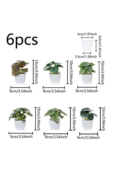 Choice 1PC WLX0429ZH6 6PCS Artificial Evergreen Plant Bonsai, Suitable For Ho...