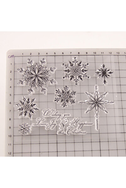 Choice1 ١٠١٢ طابع سيليكون شفاف على شكل ندفة ثلجية لعيد الميلاد، مناسب لأعمال ...