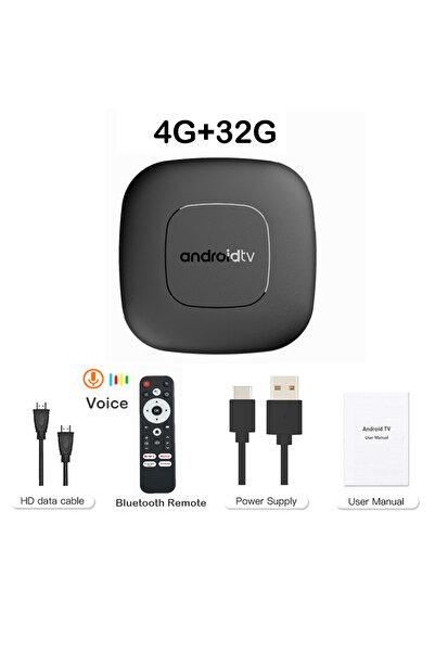 Choice 4G 32G Voice Remote Smart TV Box T1 Android 14 ATV Ram 4GB 8GB Rom 64GB 128GB Dual Wifi 2.4G&5G Goog