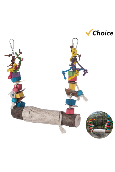 Choice أرجوحة للطيور، مجثم للطيور، لعبة مضغ للببغاء، لعبة مضغ للقفص، ملحقات ألعاب التدريب المعلقة...