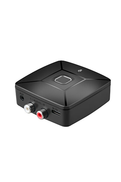 Vikefon جهاز استقبال صوتي لاسلكي أسود AUX Bluetooth 6.0 ستيريو موسيقى Hi-Fi م...