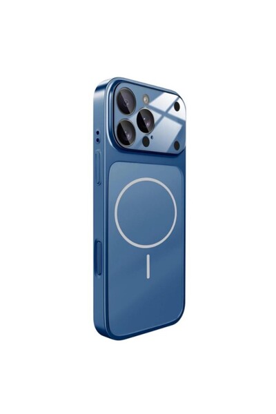 Caseji حافظة هاتف متوافقة مع آيفون 14 برو ماكس بمظهر 17 برو ماكس AG زجاجية مع عدسة كاميرا ودعم ماجسيف