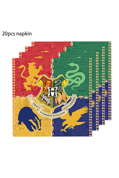 Choice ٢٠ قطعة مناديل ورقية، أدوات مائدة لحفلات ذات طابع سحري، أكواب ورقية لح...