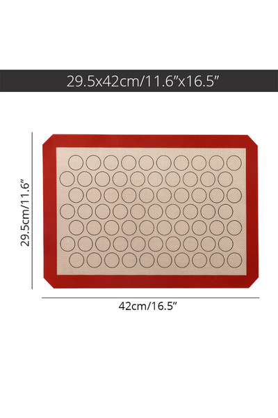 Choice حصيرة خبز سيليكون حمراء غير لاصقة لفرد العجين وصينية الماكرون وخبز الك...