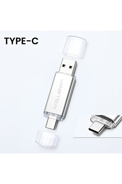 Choice15 ذاكرة فلاش USB فضية عالية السرعة من النوع C بسعة 32 جيجابايت، تدعم س...