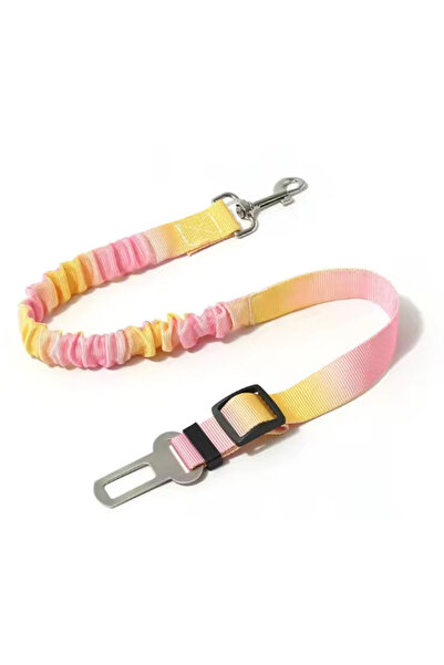 Choice yellow pink Adjustable Dog Car Seatbelts for Vehicle Nylon Pet Safety Seat Belt with Elastic Bungee