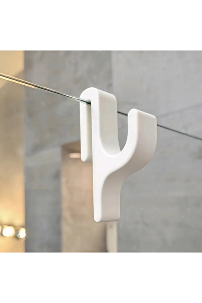 Choice White 1-3 Shower Door Hooks - 8mm Frameless Glass Hanger, Bathroom Rac...