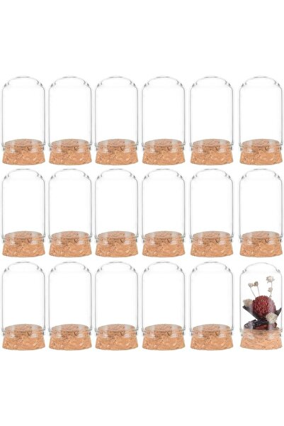 Choice AECH-26858 30 Pack 20ml Glass Jars Bottles Glass Display Cloche Dome Decoration Bottles 1.95x1.2" wi