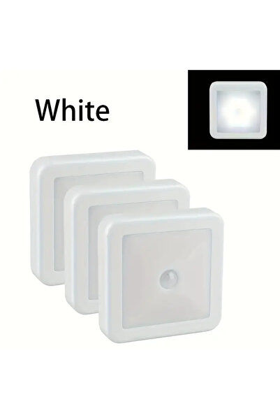 Choice 3pcs White Motion Controlled Human Body Sensor LED Night Light Smart B...