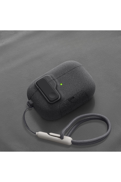 Choice جراب أسود B 2025 لسماعات AirPods Pro 3، مزود بقفل مغناطيسي تلقائي، وحا...