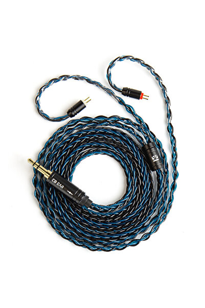 Choice كابل سماعة أذن سلكي أسود/أزرق بطول 1.5 متر، ثنائي الدبابيس، 3.5 كيلو ج...