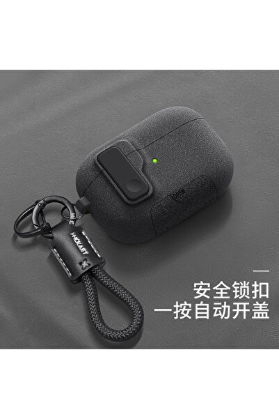 Choice جراب حماية جديد لهاتف AirPods Pro 3 باللون الأسود C 9292 2025، مزود بح...