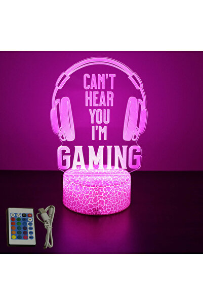 Choice Cr16-Gaming 08 NEON GAMER 3D Lamp LED Night Light Gaming Setup RGB Children's Lamps Gamer Room Decor