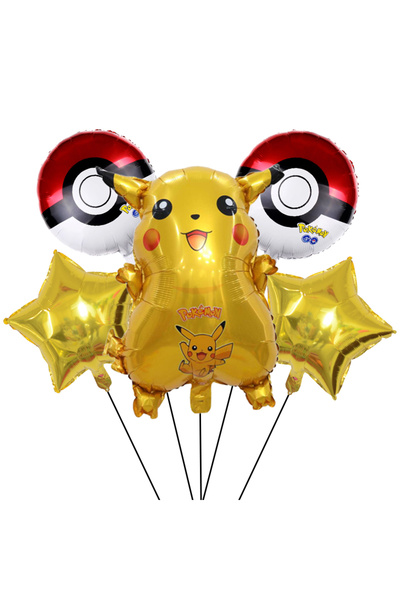 Miniso Other B 5Pcs Pokemon Pikachu Charmander Cartoon Foil Balloons Anime Th...