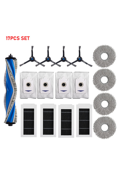 Choice مجموعة من 17 قطعة من أكياس فلتر الغبار البديلة للمكنسة الروبوتية Ecova...