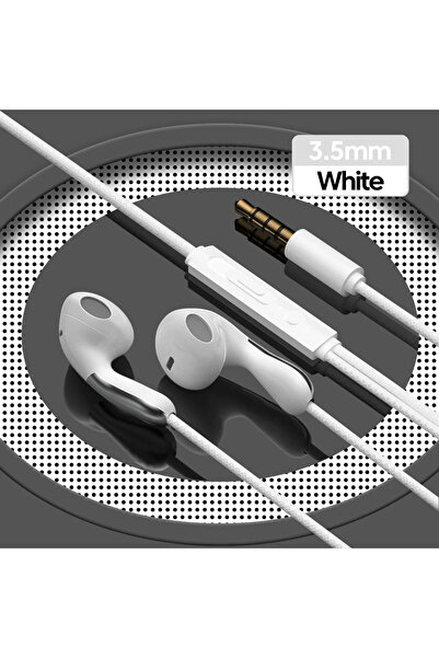 Choice سماعة أذن سلكية بيضاء من النوع C بمقبس 3.5 ملم، متوافقة مع سماعات الرأ...