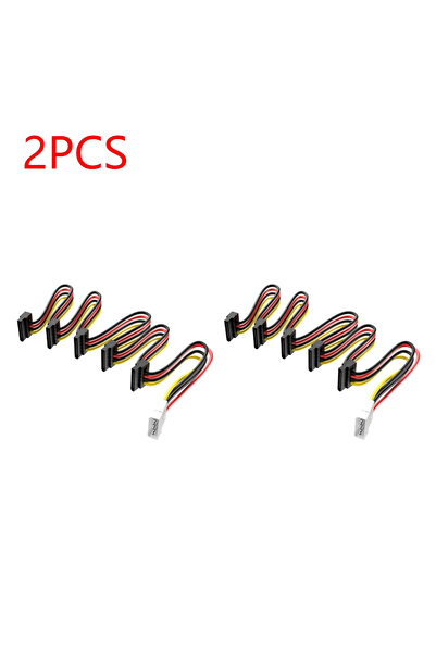 Choice 2PCS 1-5PCS SATA 1 to 5 SATA Hard Disk Power Supply Splitter Adapter C...