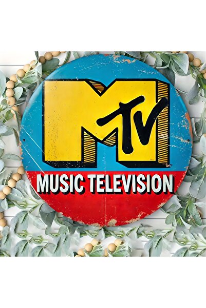 Choice لوحة ألومنيوم صفراء مطبوع ثنائية الأبعاد بشعار موسيقى وتلفزيون عتيق، مقاس 8×8 بوصة (20×20 سم) - لوحة معلقة بتصميم كلاسيكي، فكرة